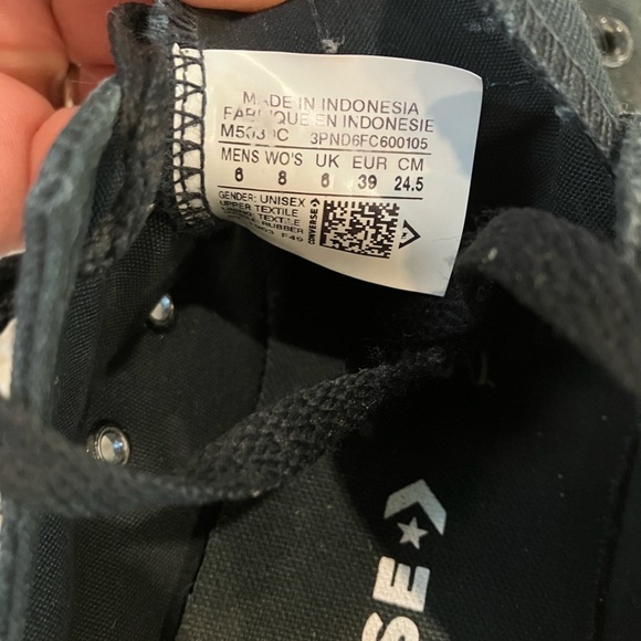 Converse all star men’s 6 /women’s 8 black Canvas Sneakers / running shoes - Picture 4 of 12